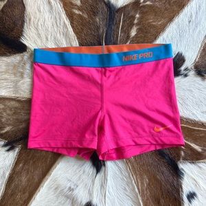 Nike Women’s Hot Pink Dri-Fit Athletic Shorts Size Large